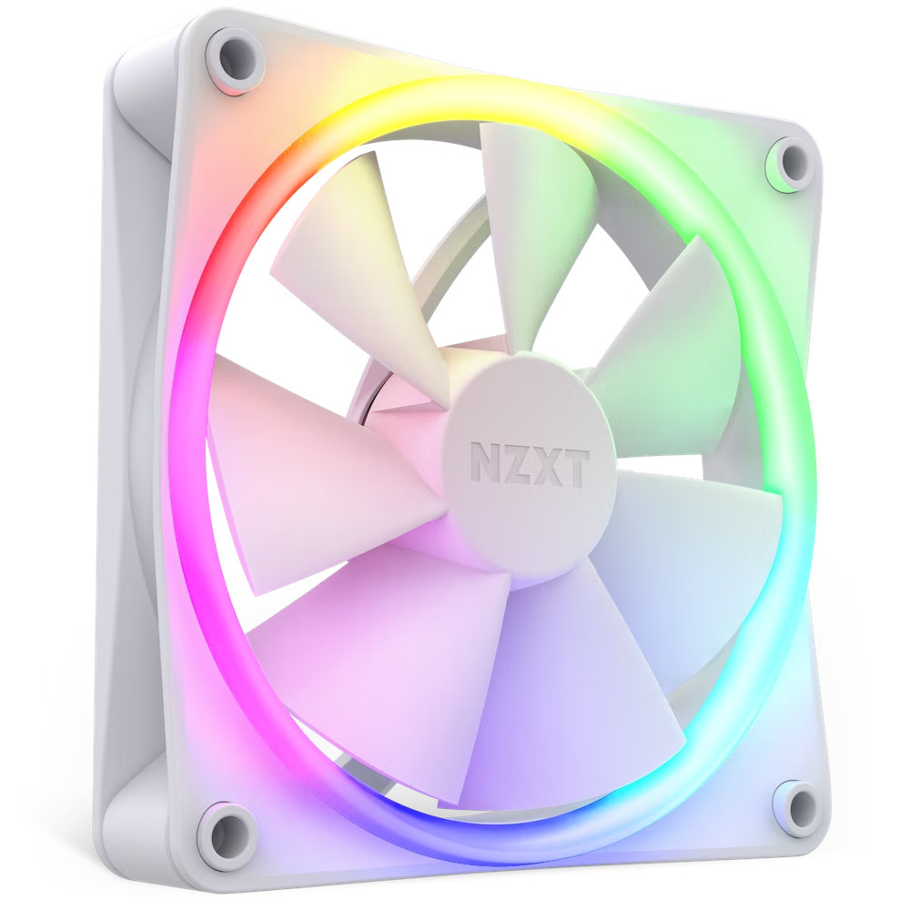 NZXT - NZXT x3 F120 RGB 120mm Fan & RGB Lighting Controller Pack White