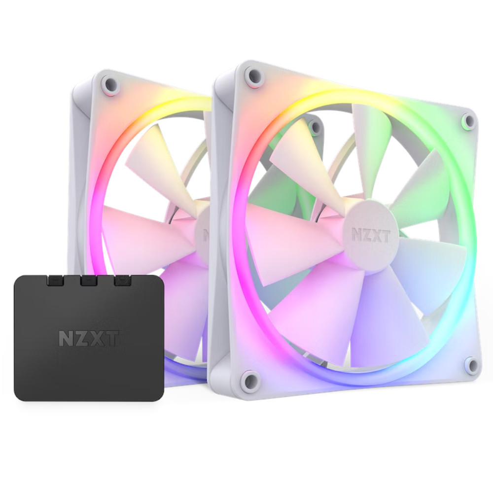 NZXT x2 F140 RGB 140mm Fan & RGB Lighting Controller Pack White