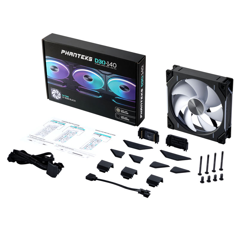 Phanteks - Phanteks D30 140mm DRGB PWM Fan - Black