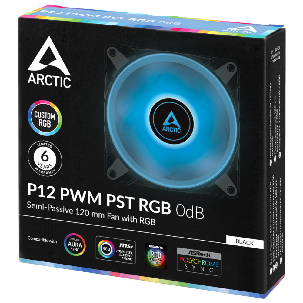 Arctic - Arctic P12 PWM PST RGB 0db Black Fan - 120mm