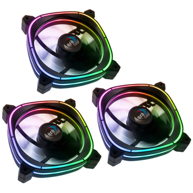 Aerocool Astro 12 Pro RGB LED Triple Fan Pack with Controller - 120mm