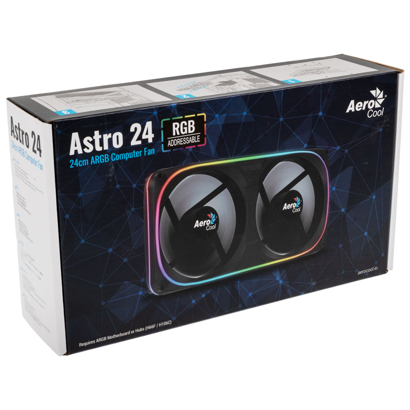Aerocool - Aerocool Astro 24 Dual RGB LED Fan - 120mm