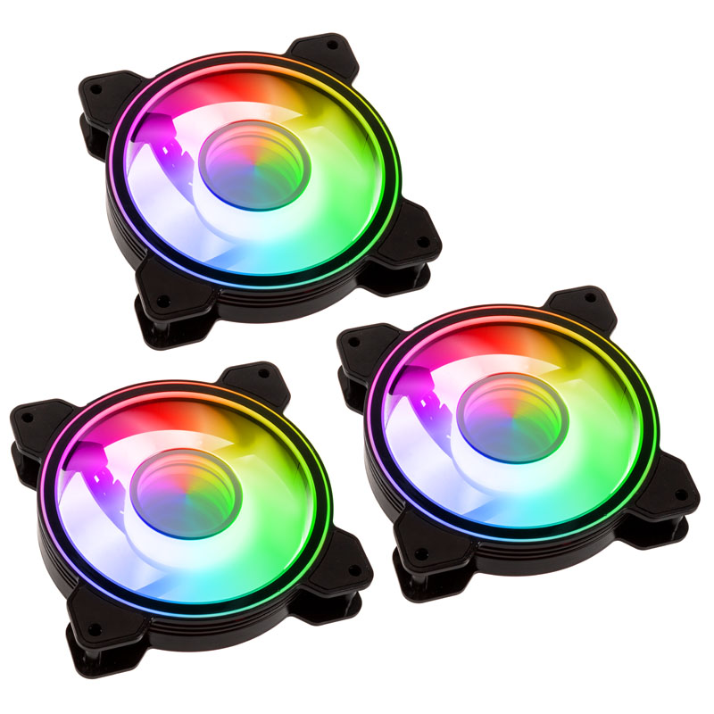 Aerocool Mirage 12 Pro RGB LED Fan with Controller -120mm - Triple Pack