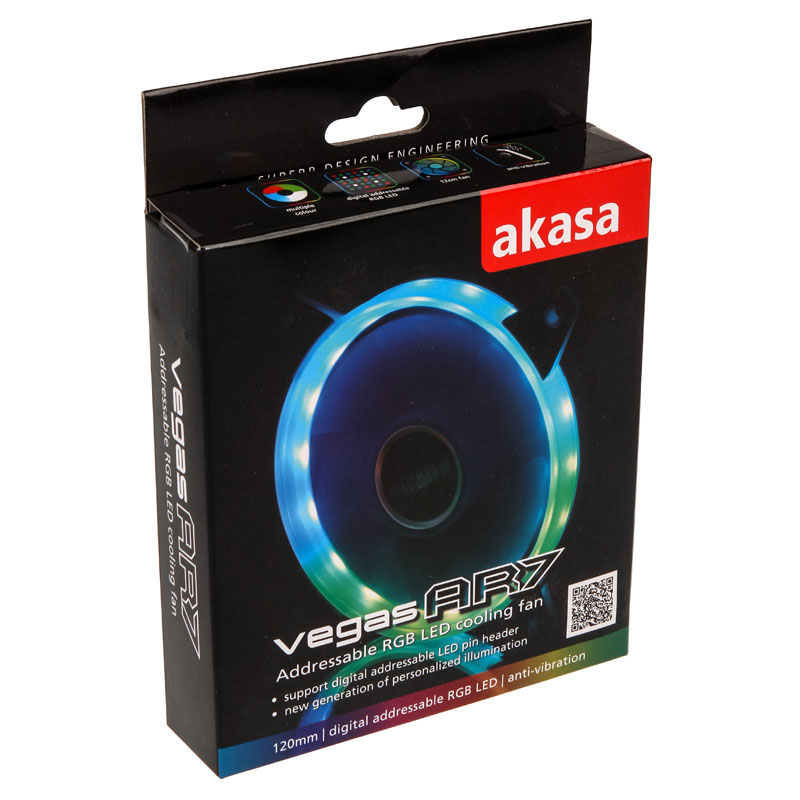 Akasa - Akasa Vegas AR7 Addressable RGB Fan - 120mm