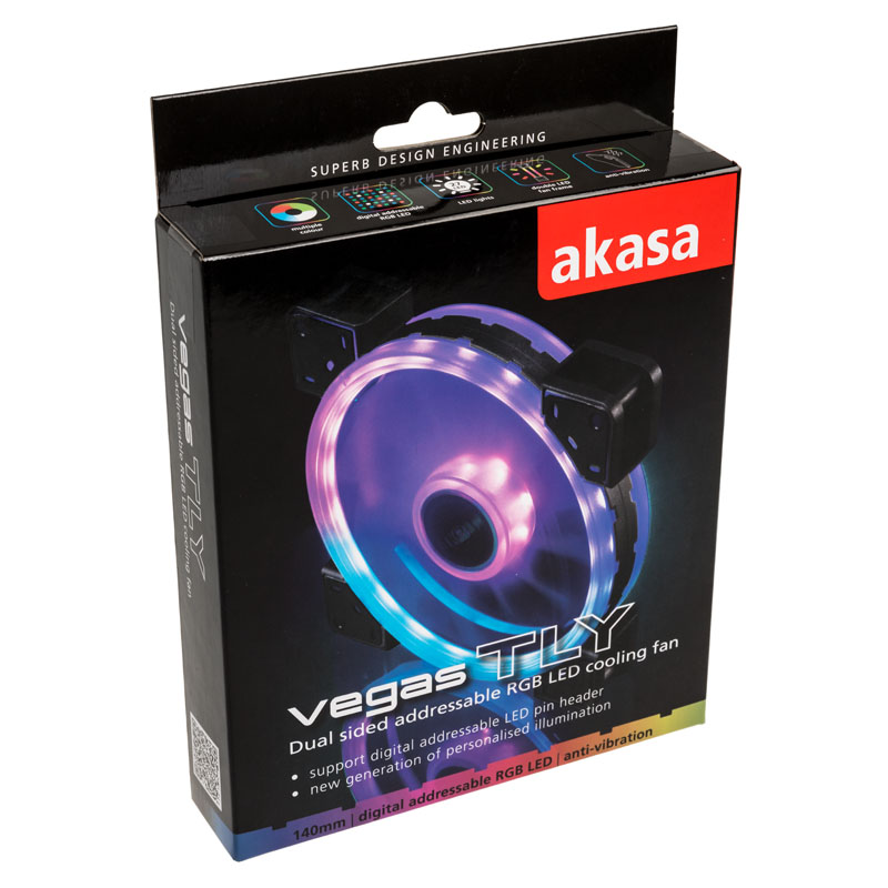 Akasa - Akasa Vegas TLY Addressable RGB Fan - 140mm