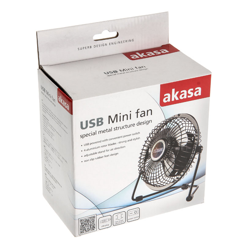 Akasa - Akasa USB Mini Table Desktop Fan S