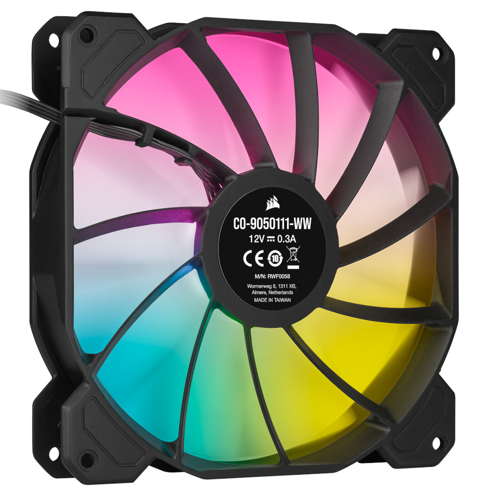 CORSAIR - Corsair iCUE SP140 RGB Elite 140mm High Performance Addressable RGB Fan (CO-9050110-WW)