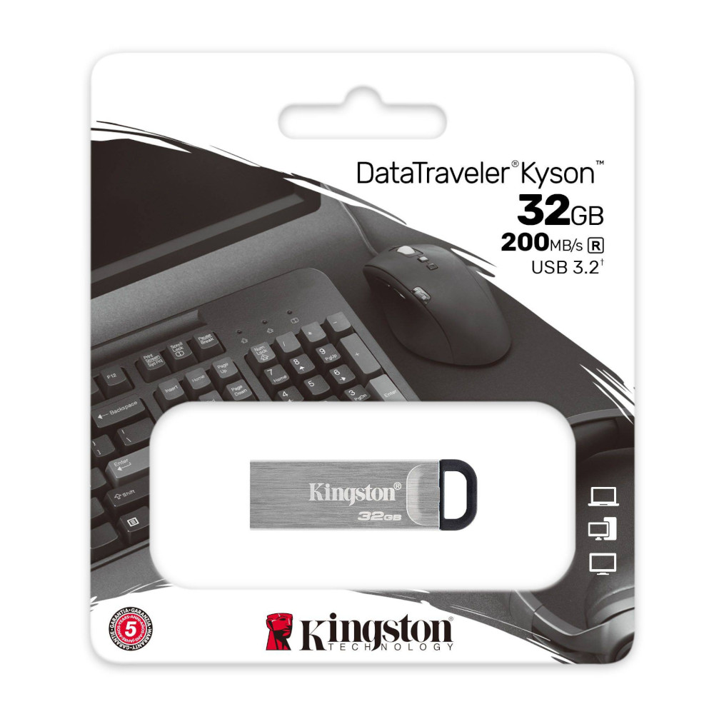 Kingston - Kingston 32GB DataTraveler Kyson USB Type-A 3.2 Gen 1 Flash Drive (DTKN/32GB)