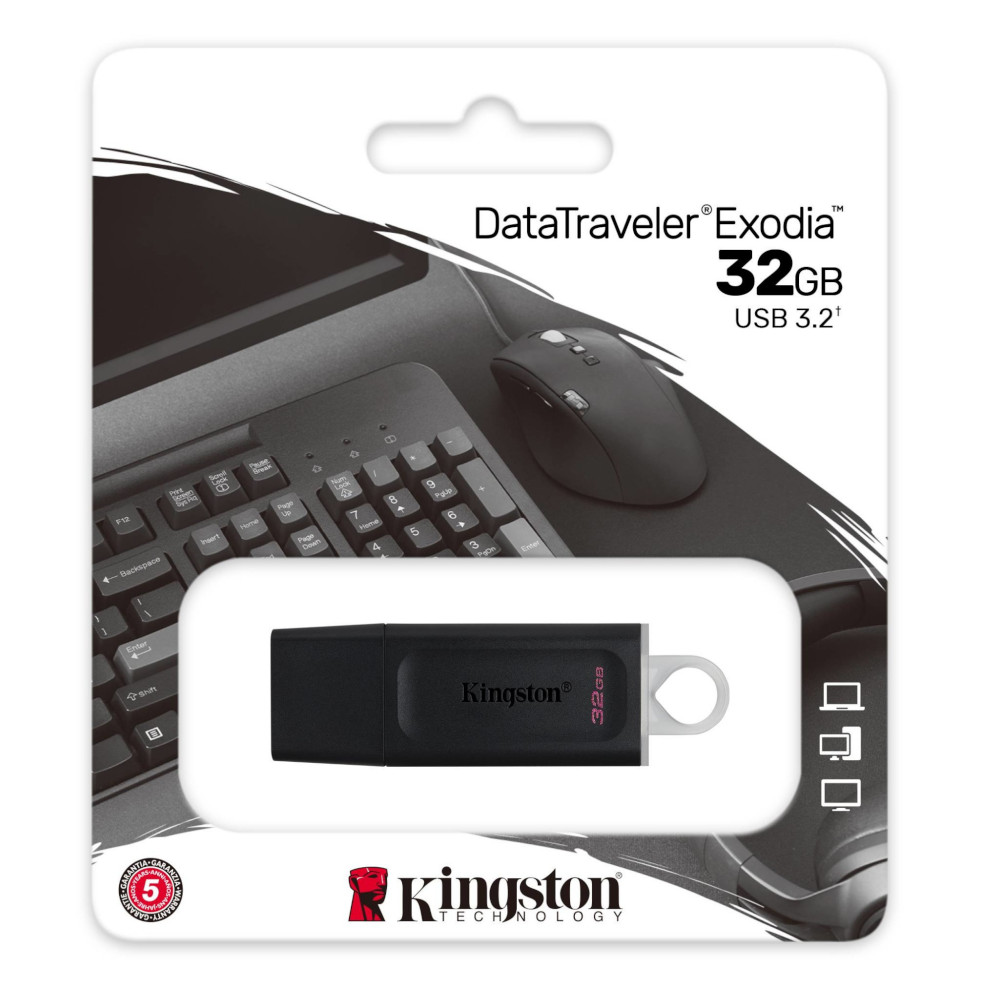 Kingston - Kingston 32GB DataTraveler Exodia USB 3.2 Gen 1 Flash Drive (DTX/32GB)
