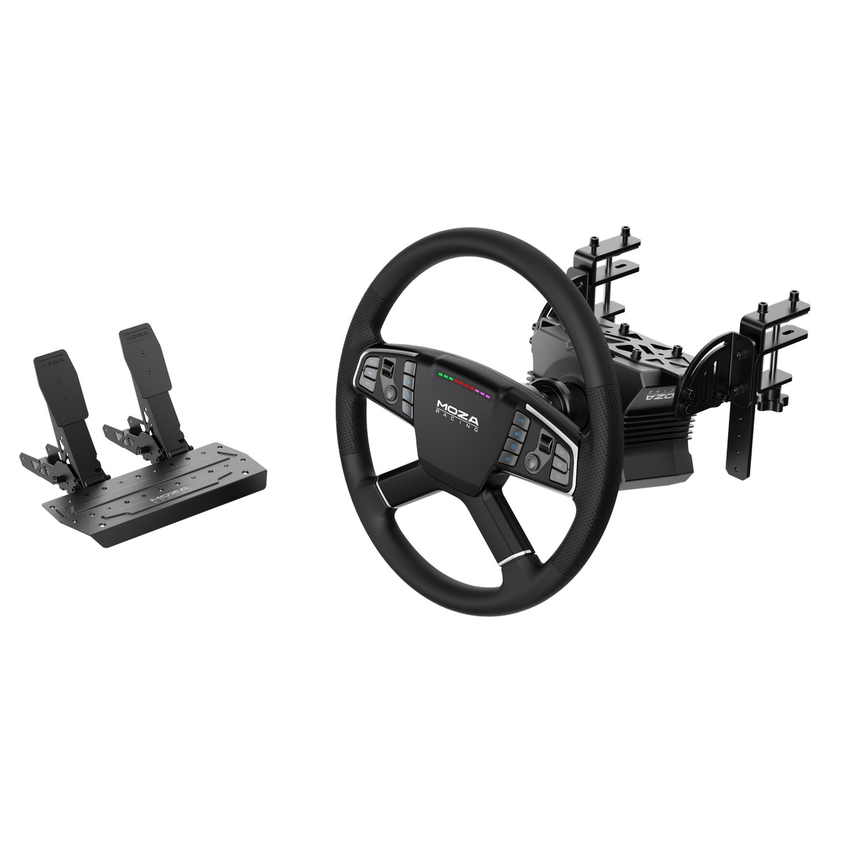 MOZA Truck Driving Simulator Bundle (R5 base+TSW Truck wheel+SR-P Lite two pedal+Truck Clamp)