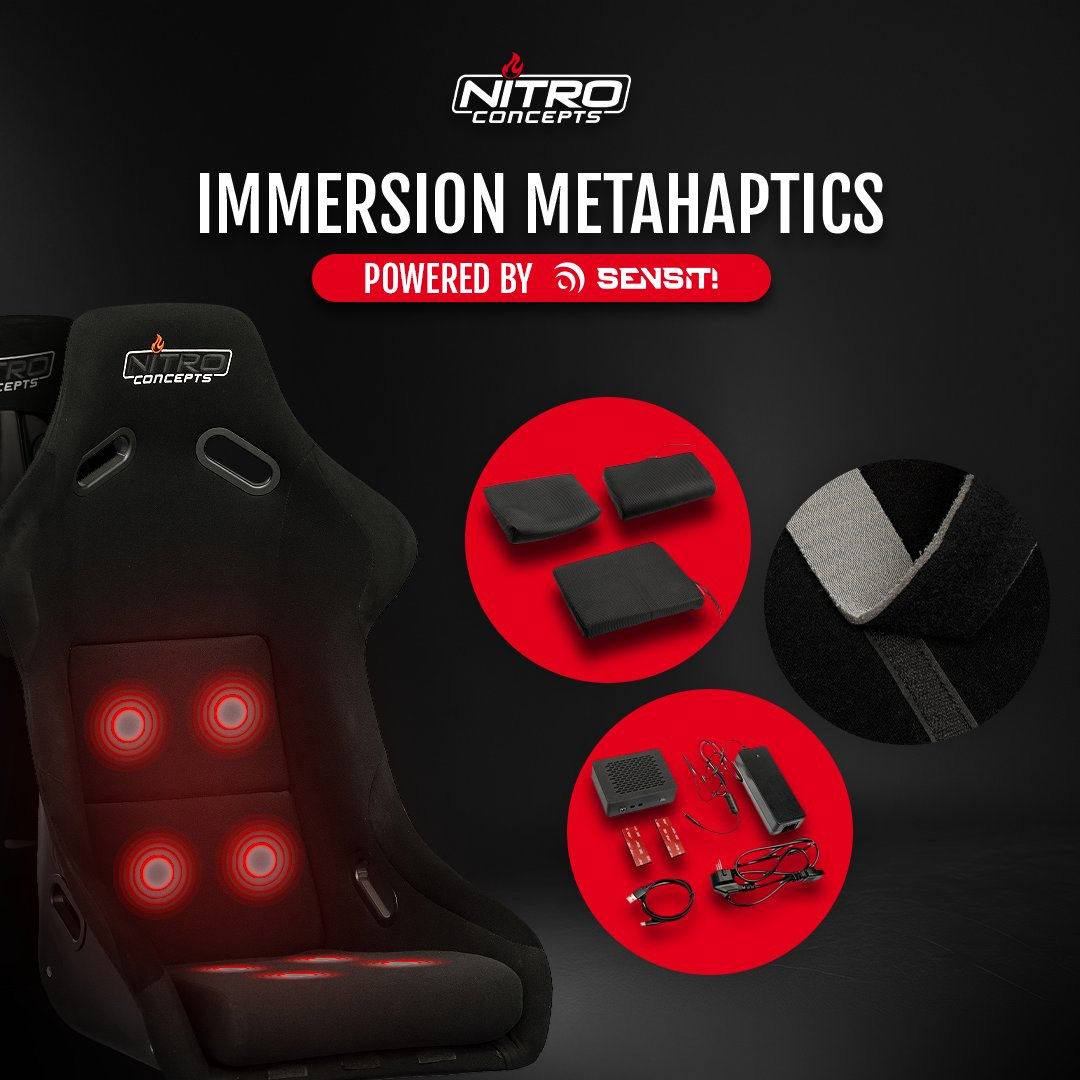 Nitro Concepts - Nitro Concepts IMMERSION Metahaptics Haptic Feedback Sim Racing Seat Pad