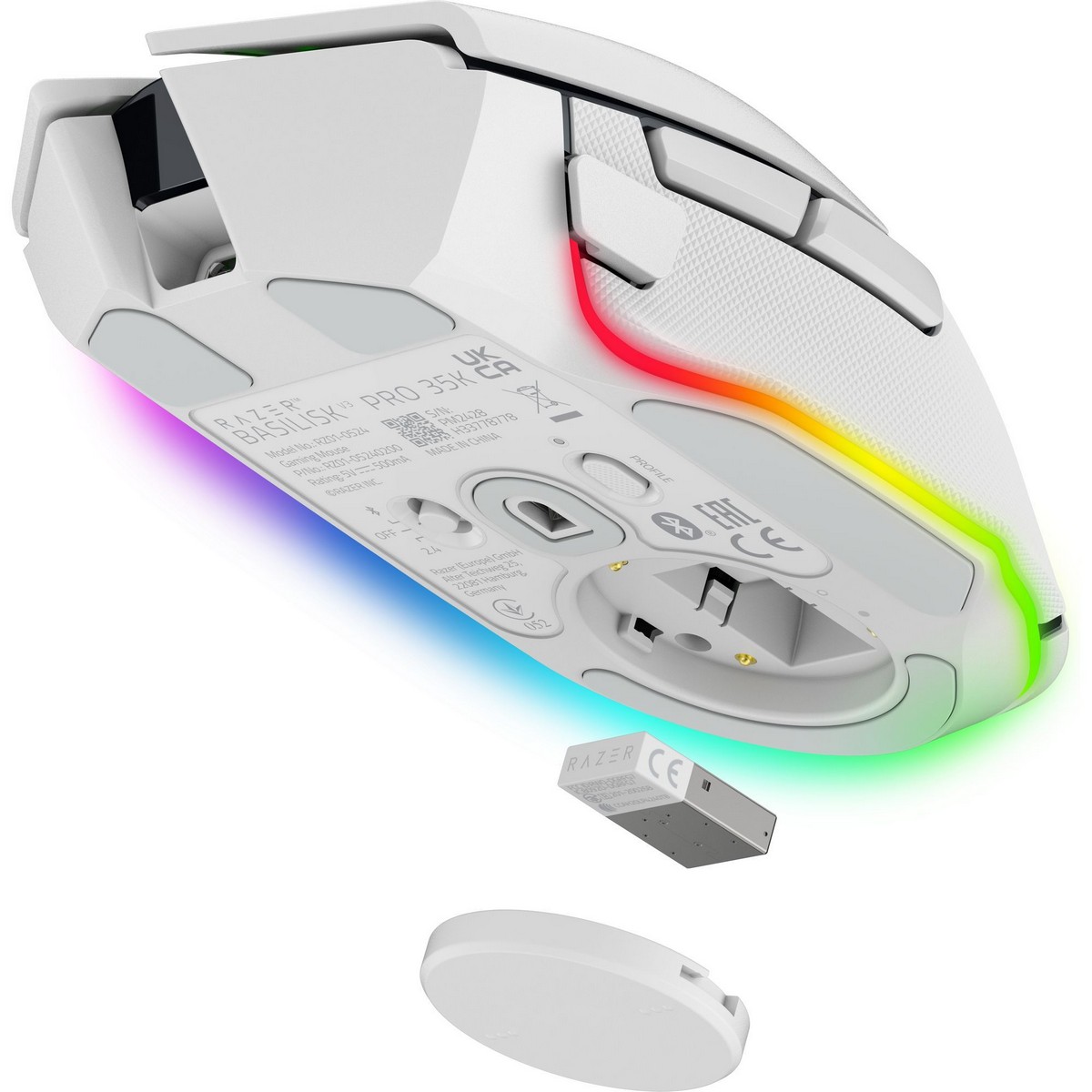 Razer - Razer Basilisk V3 Pro 35K Wireless Optical Gaming Mouse - White