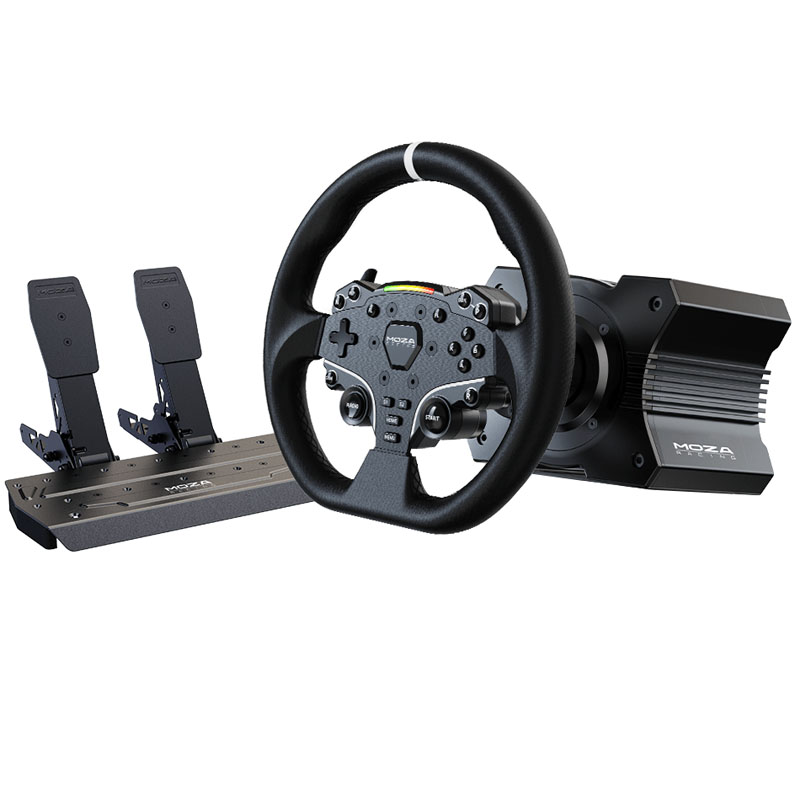 MOZA Racing R5 Racing Simulator (R5 Direct Drive wheelbase, ES Steering Wheel, SR-P Lite Pedal)