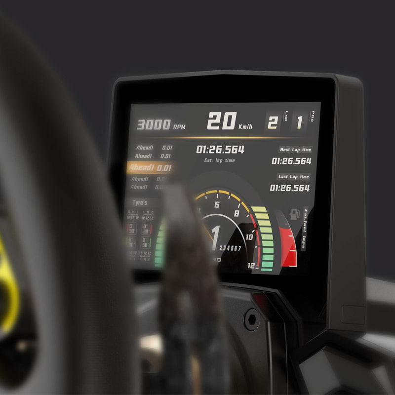 MOZA Racing - MOZA Racing RM 5” HD Digital Dashboard For R16 and R21 Wheelbase - Black
