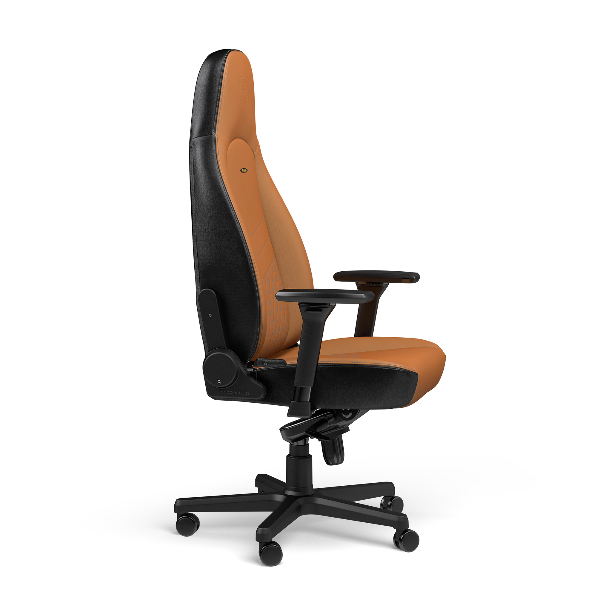 noblechairs - noblechairs ICON Top Grain Leather Gaming Chair - Cognac/Black/Gunmetal