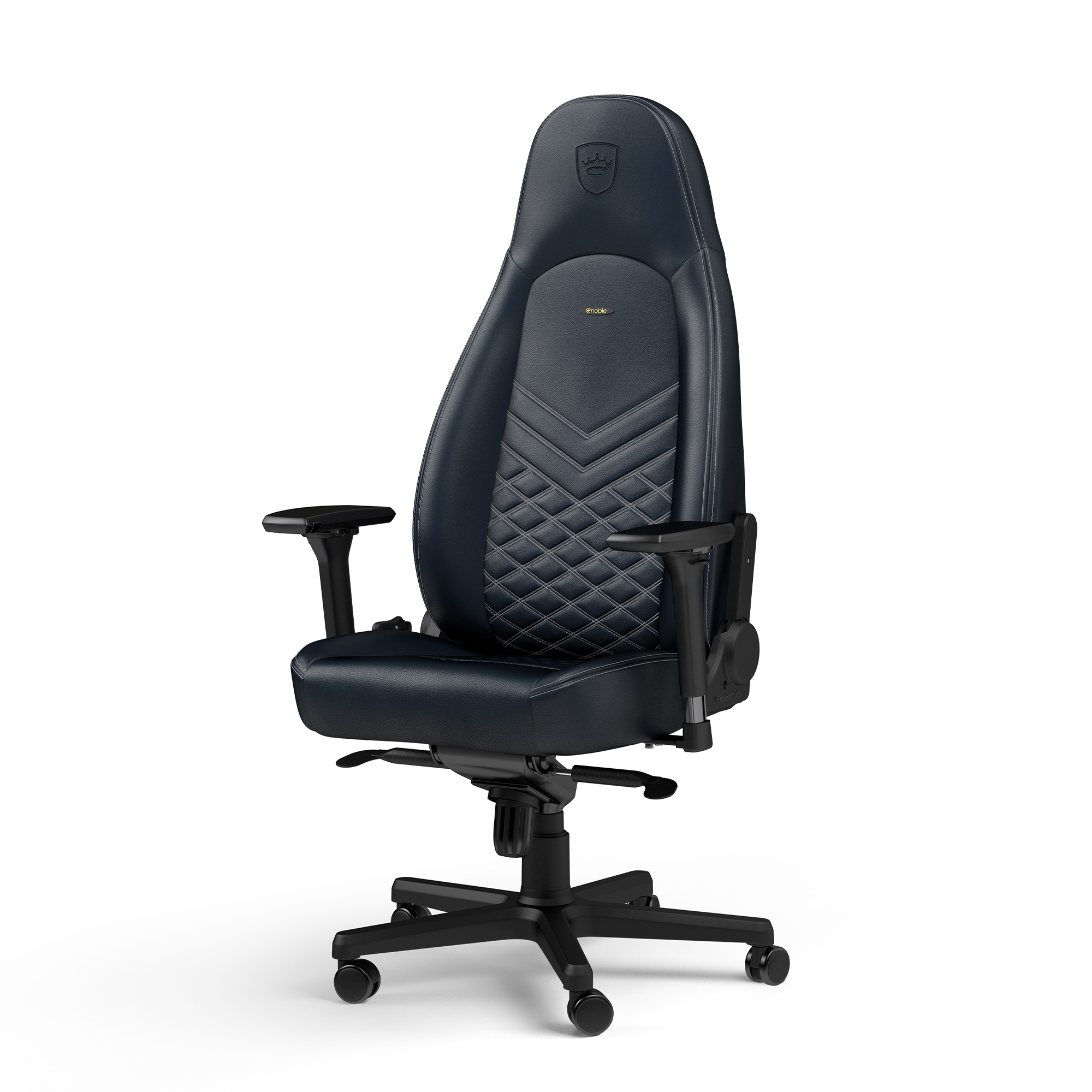 noblechairs - noblechairs ICON Top Grain Leather Gaming Chair - Midnight Blue/Graphite