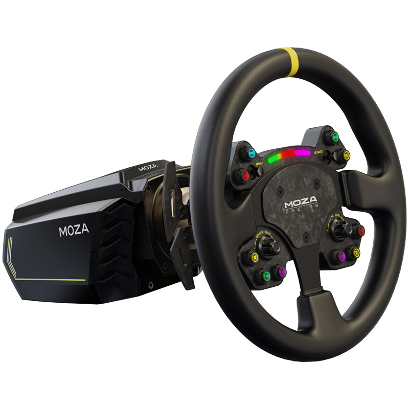 MOZA Racing - MOZA Racing RS V2 Steering Wheel, Round - Leather 33 cm (RS25)