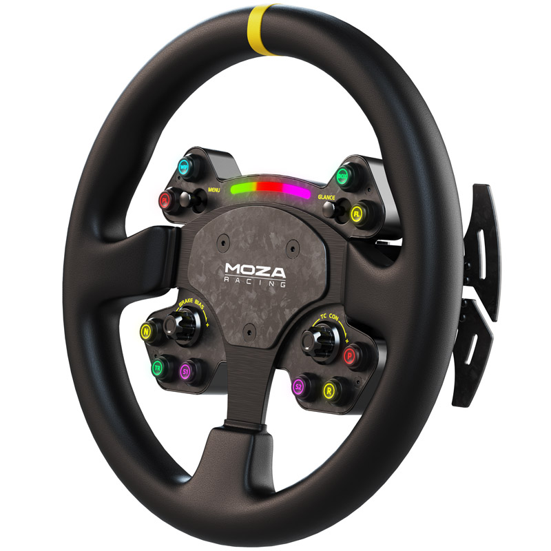MOZA Racing RS V2 Steering Wheel, Round - Leather 33 cm (RS25)