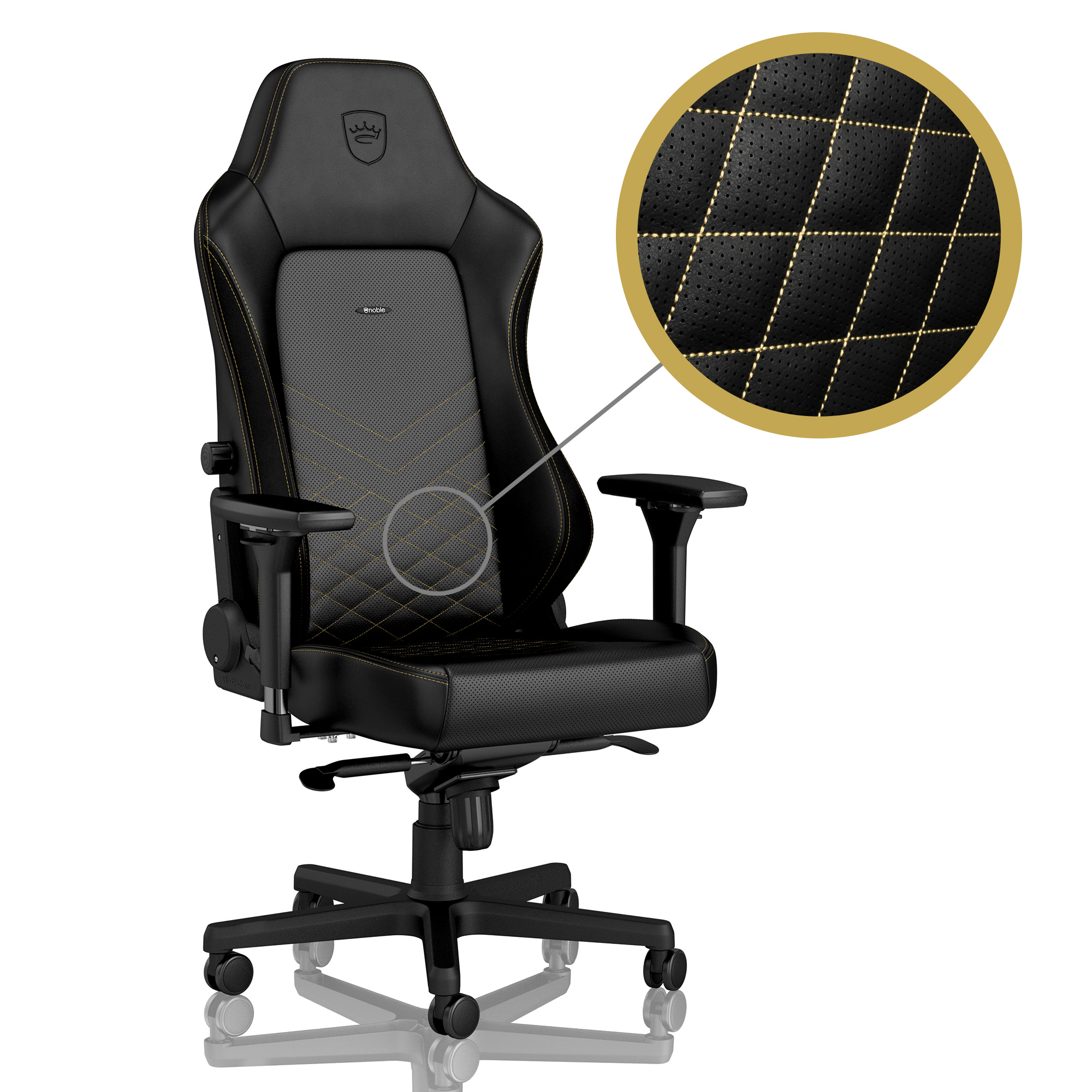 noblechairs HERO Gaming Chair - Black/Gold