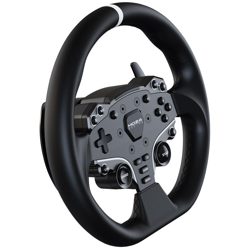 MOZA Racing - MOZA Racing ES steering wheel for R5 and R9 V2 - Leather (28 cm) (RS035)