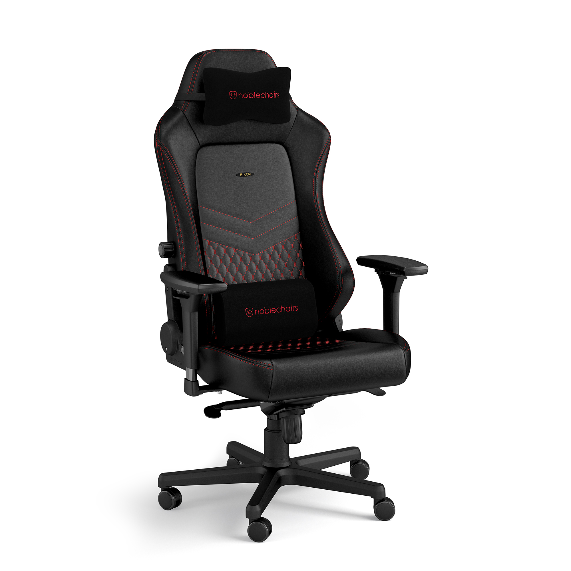 noblechairs - noblechairs HERO Real Leather Gaming Chair - Black/Red