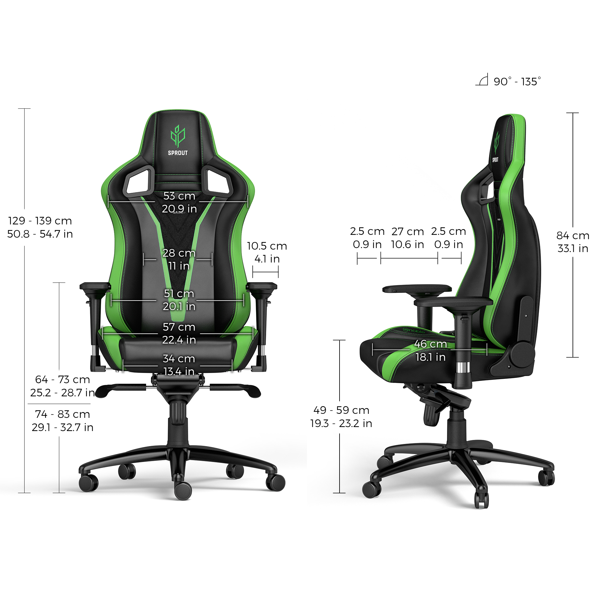 noblechairs - noblechairs EPIC Gaming Chair - Sprout Edition