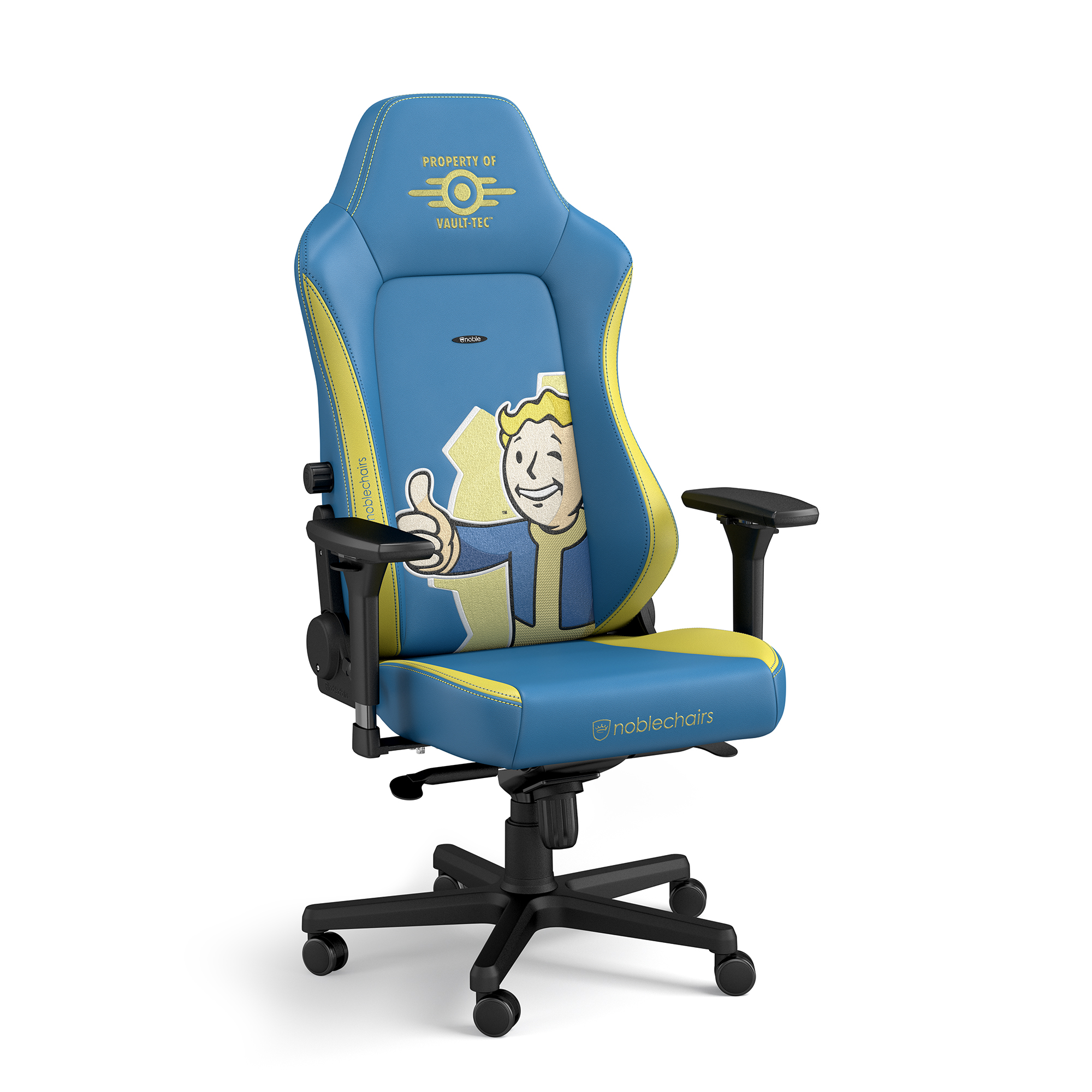 noblechairs - noblechairs HERO Gaming Chair - Fallout Vault-Tec Edition - Blue/Yellow
