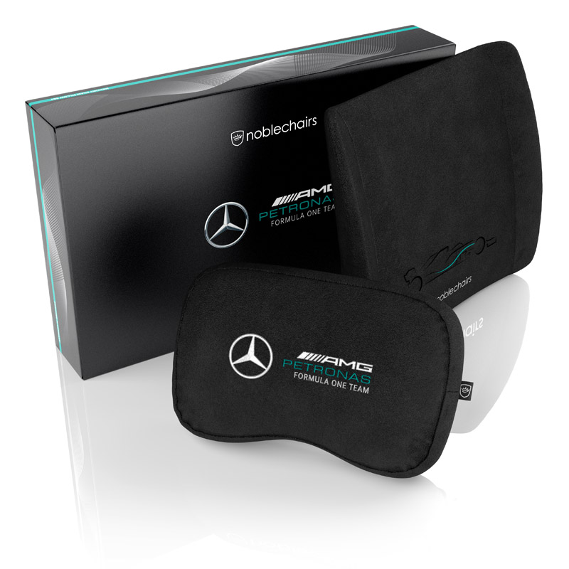 noblechairs Memory Foam Pillow Set - Mercedes AMG Petronas Formula One Team Edition