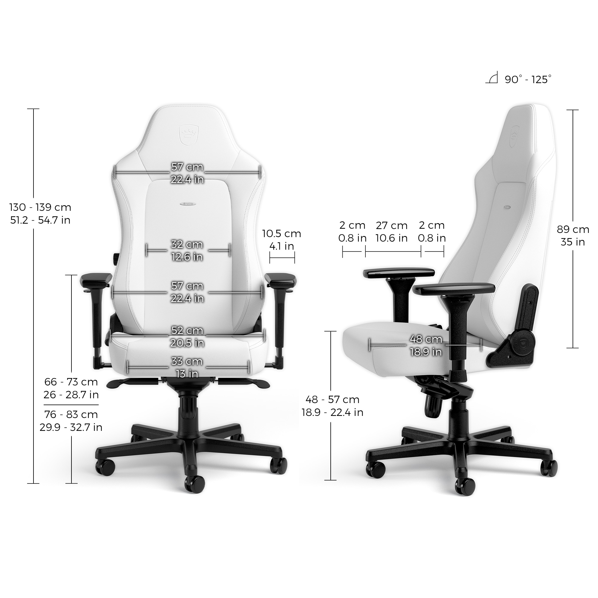 noblechairs - noblechairs HERO Gaming Chair - White Edition