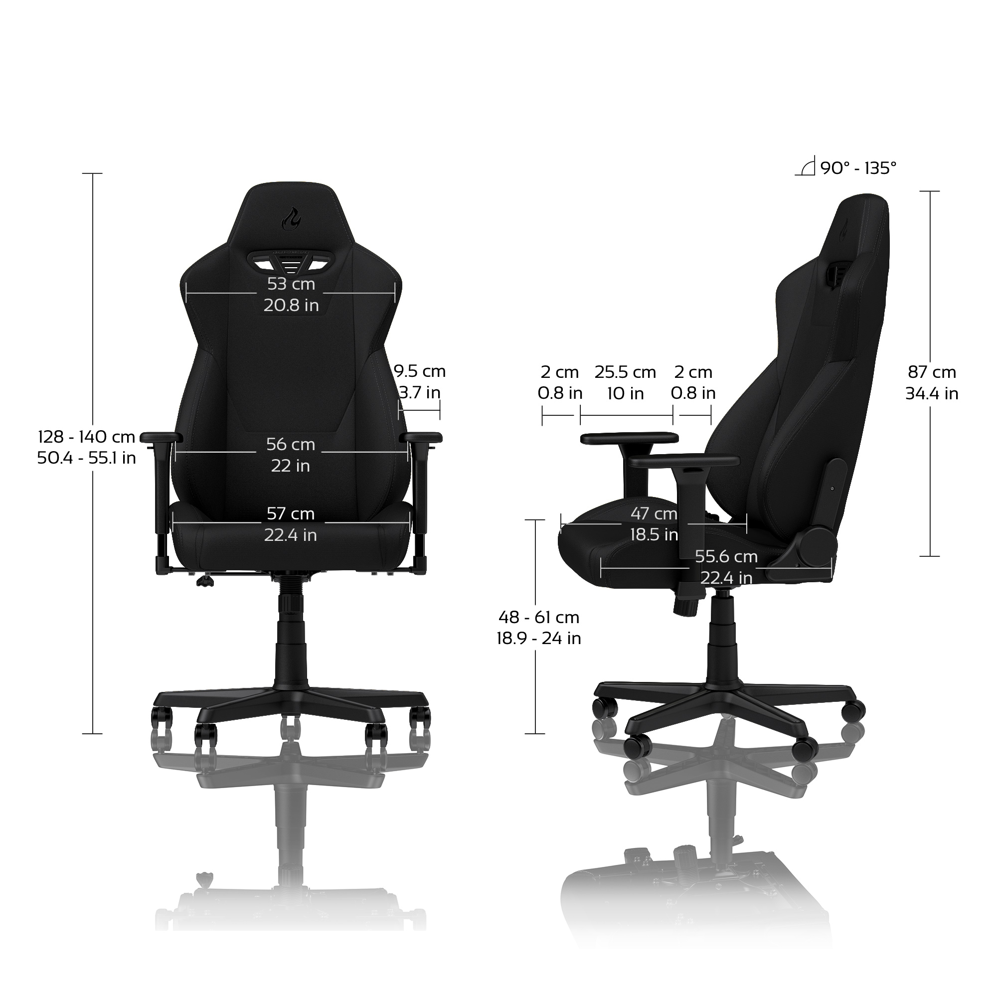 Nitro Concepts - Nitro Concepts S300 Fabric Gaming Chair - Stealth Black