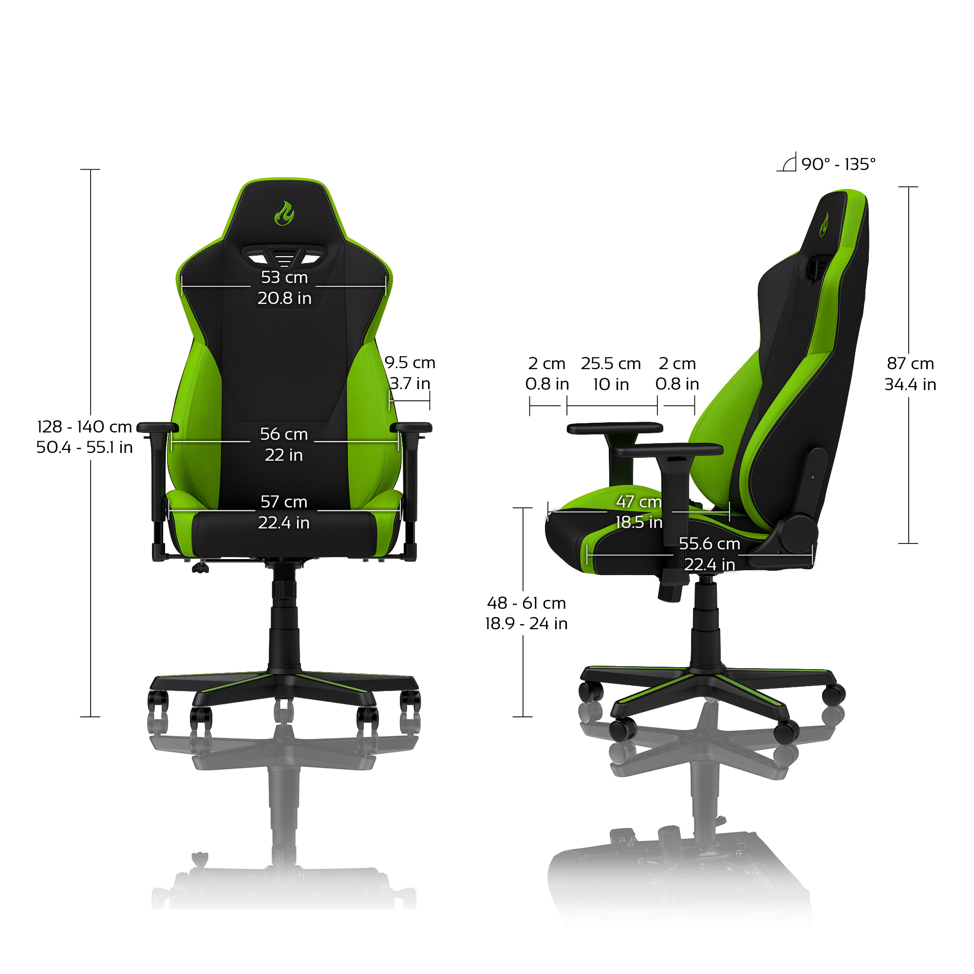 Nitro Concepts - Nitro Concepts S300 Fabric Gaming Chair - Atomic Green