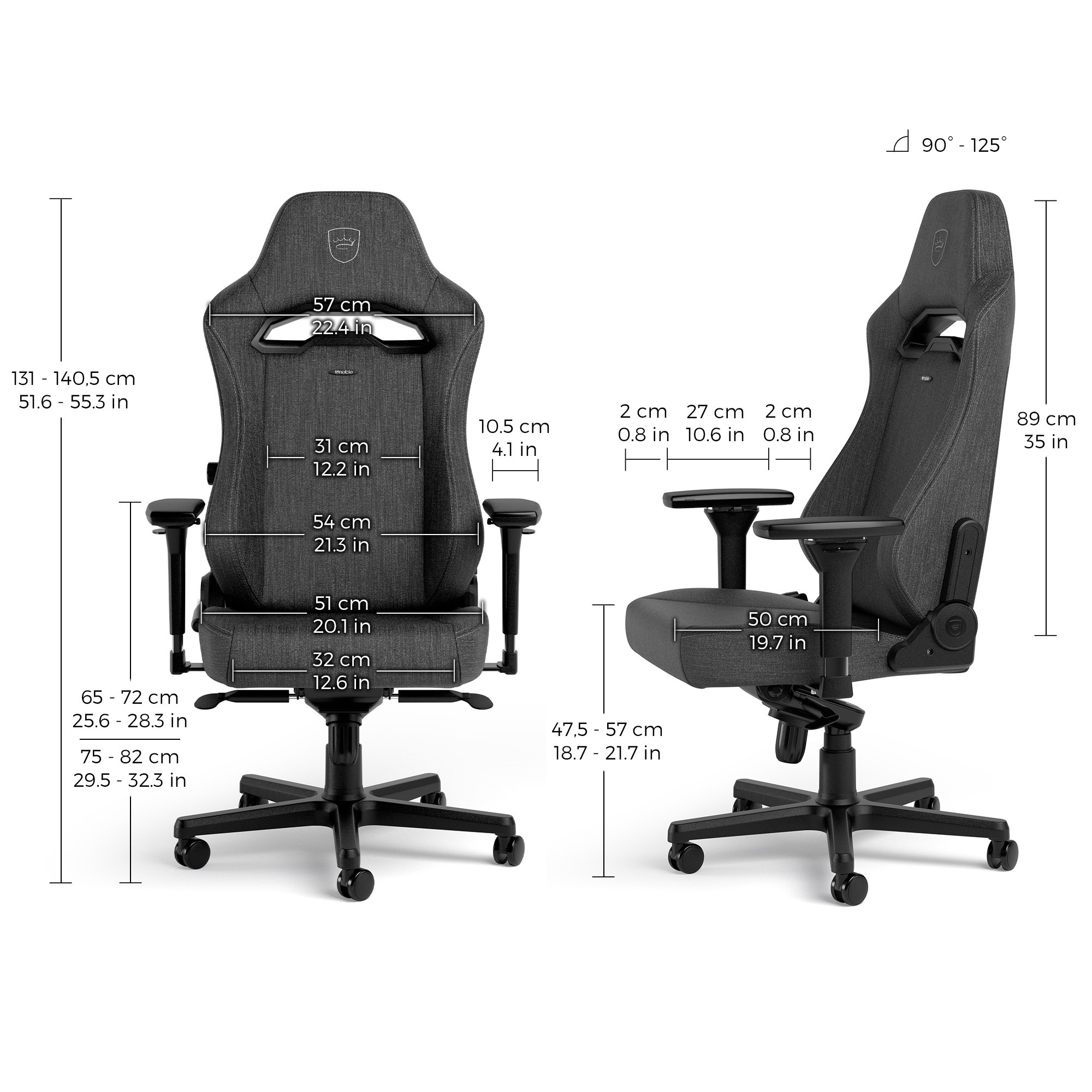 noblechairs - noblechairs HERO ST Gaming Chair TX Edition Anthracite