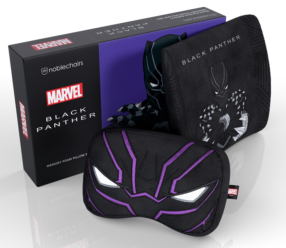 noblechairs Memory Foam Pillow Set Marvel's Black Panther Edition
