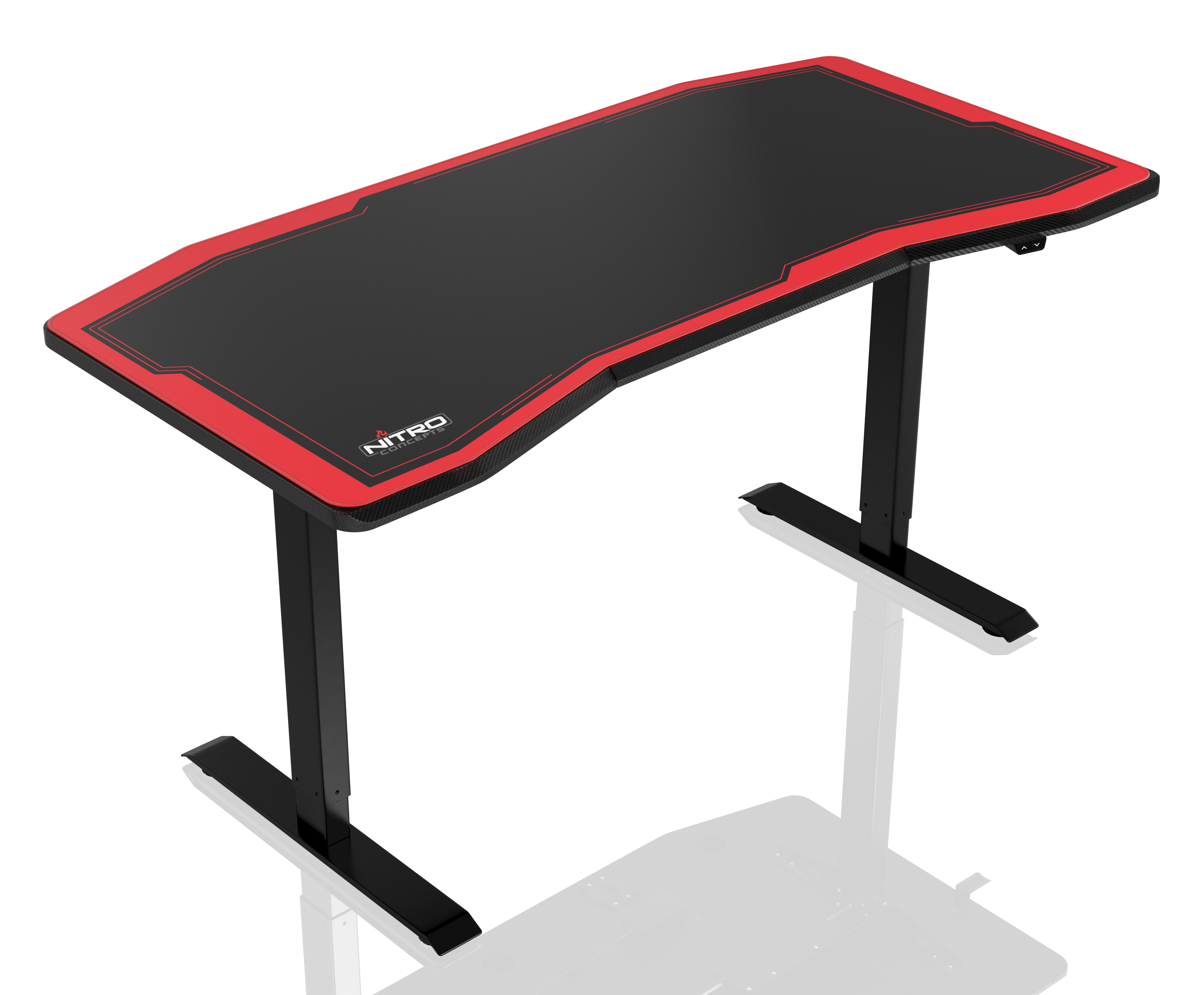Nitro Concepts D16E Electric Adjustable Sit/Stand Gaming Desk - Carbon Red