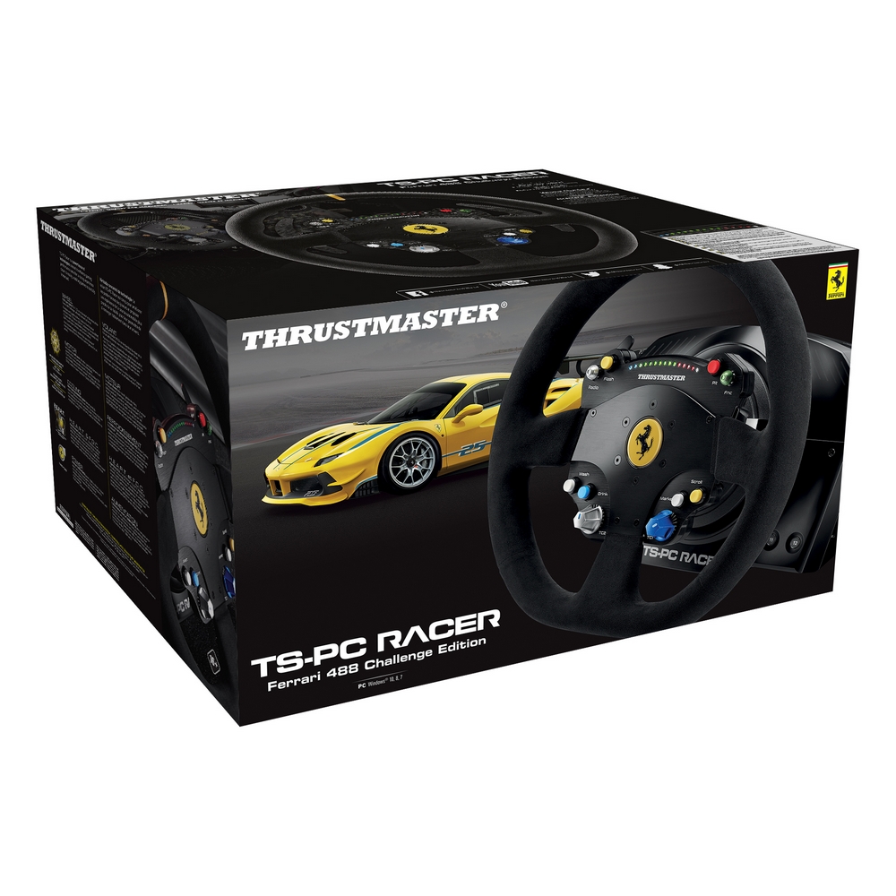 Thrustmaster - Thrustmaster TS-PC Racer Ferrari 488 Challenge Edition Steering Wheel for Racing Sims (PC 2968041)