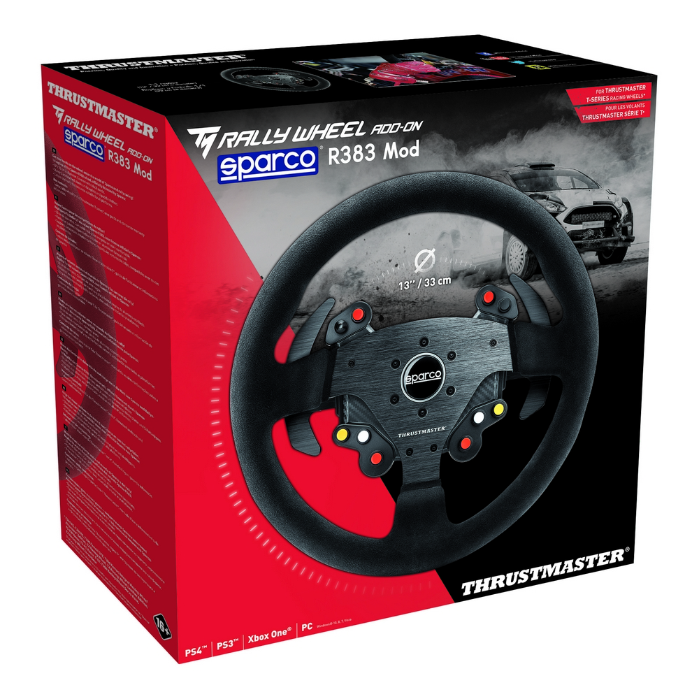 Thrustmaster - Thrustmaster Rally Wheel Add-On Sparco R383 Mod For Racing Sims (PC/PS4/XBOX 4060085)