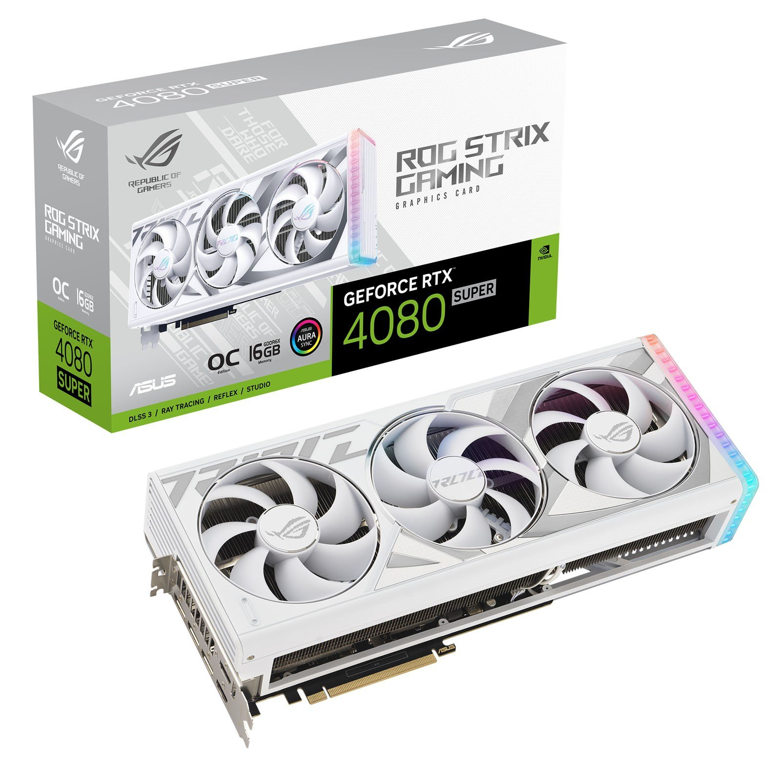 Asus GeForce RTX 4080 SUPER ROG Strix OC White 16GB GDDR6X PCI-Express Graphics