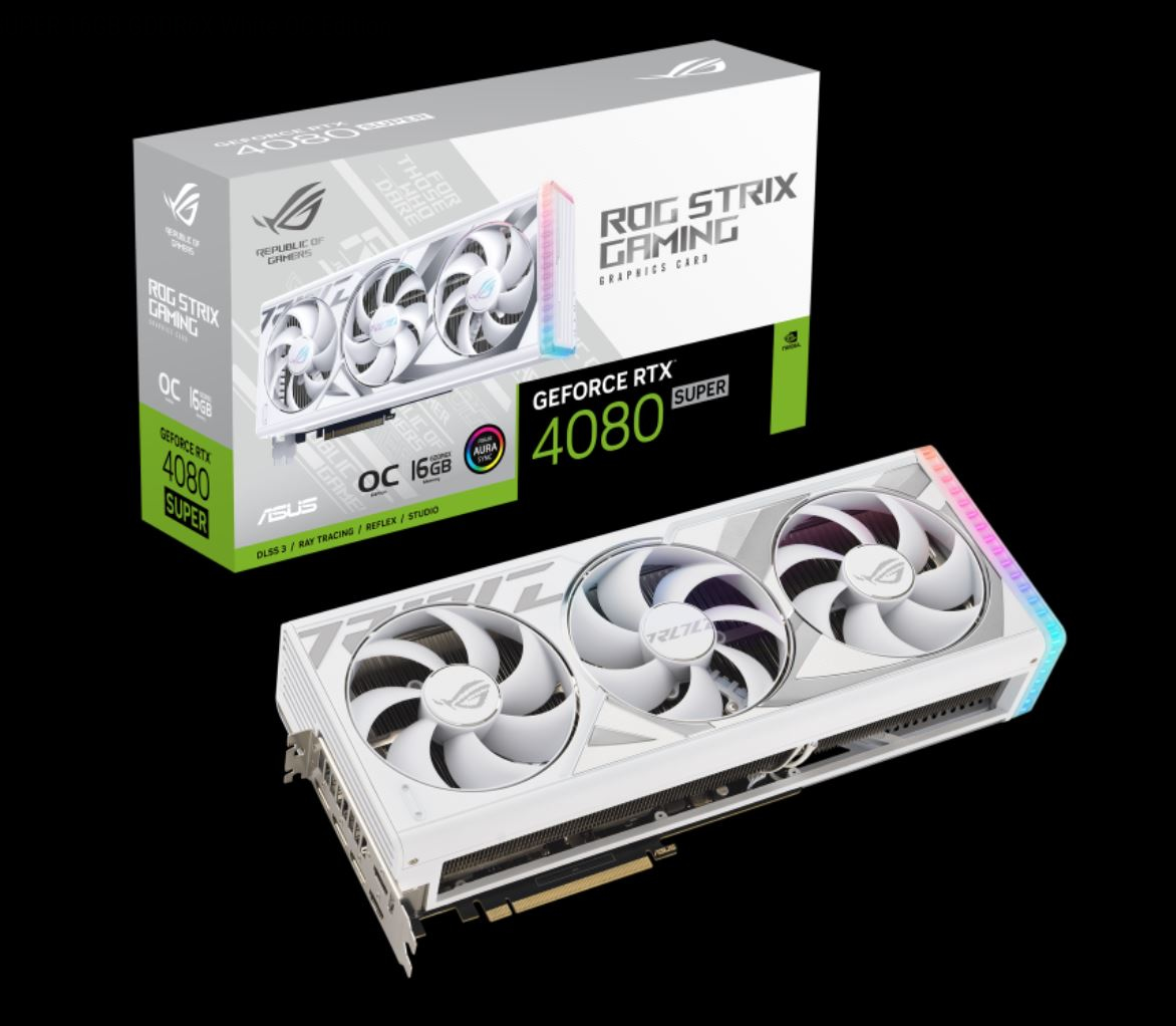 Asus GeForce RTX 4080 SUPER ROG Strix OC White 16GB GDDR6X PCI-Express Graphics