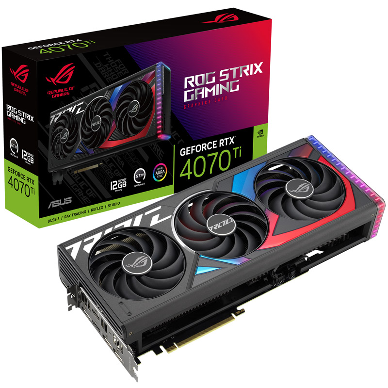 Asus - Asus GeForce RTX 4070Ti ROG Strix Gaming 12GB GDDR6X PCI-Express Graphics Car