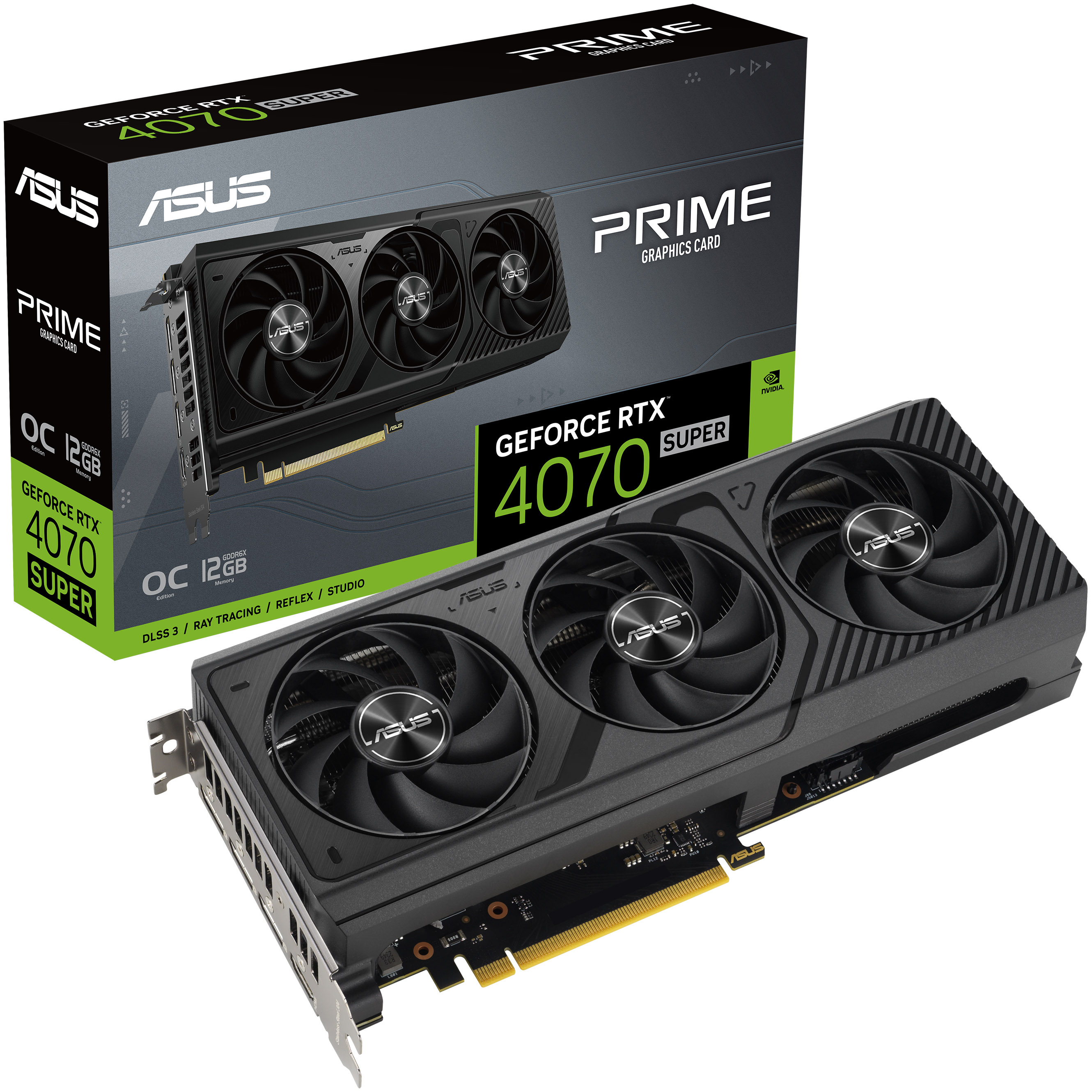 Asus GeForce RTX 4070 SUPER PRIME OC 12GB GDDR6X PCI-Express Graphics Card