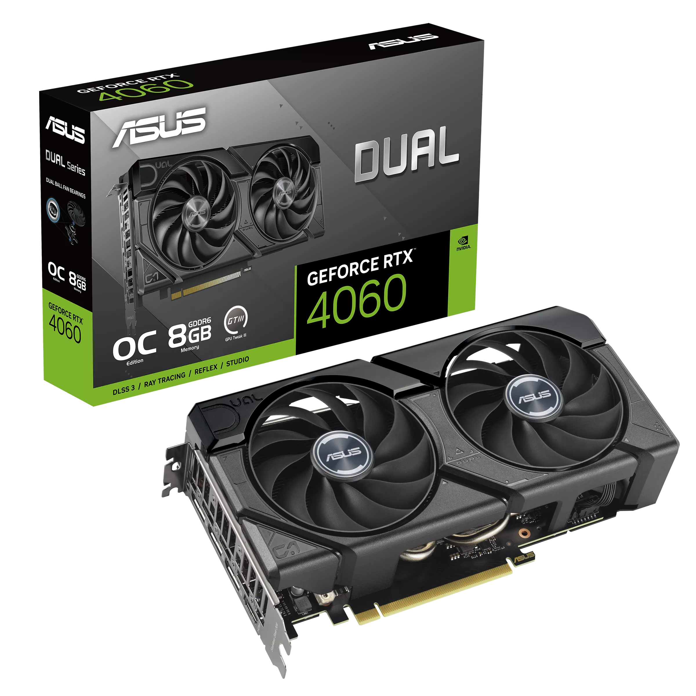 Asus GeForce RTX 4060 Dual EVO OC 8GB GDDR6 PCI-Express Graphics Card