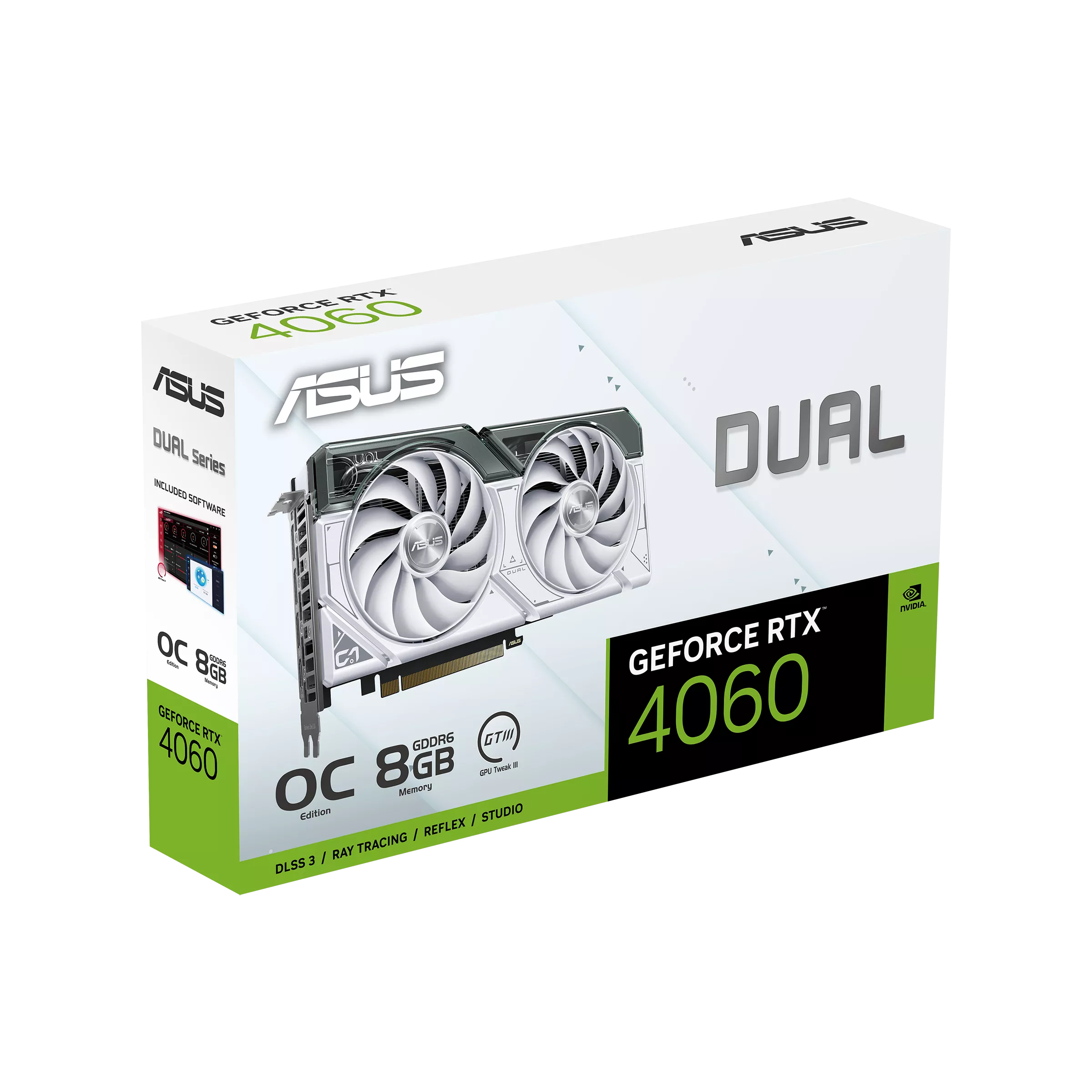 Asus - Asus GeForce RTX 4060 Dual EVO OC 8GB GDDR6 PCI-Express Graphics Card - White