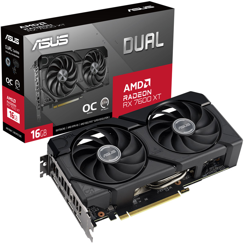 Asus Dual RX 7600 XT OC 16GB GDDR6 PCI-Express Graphics Card