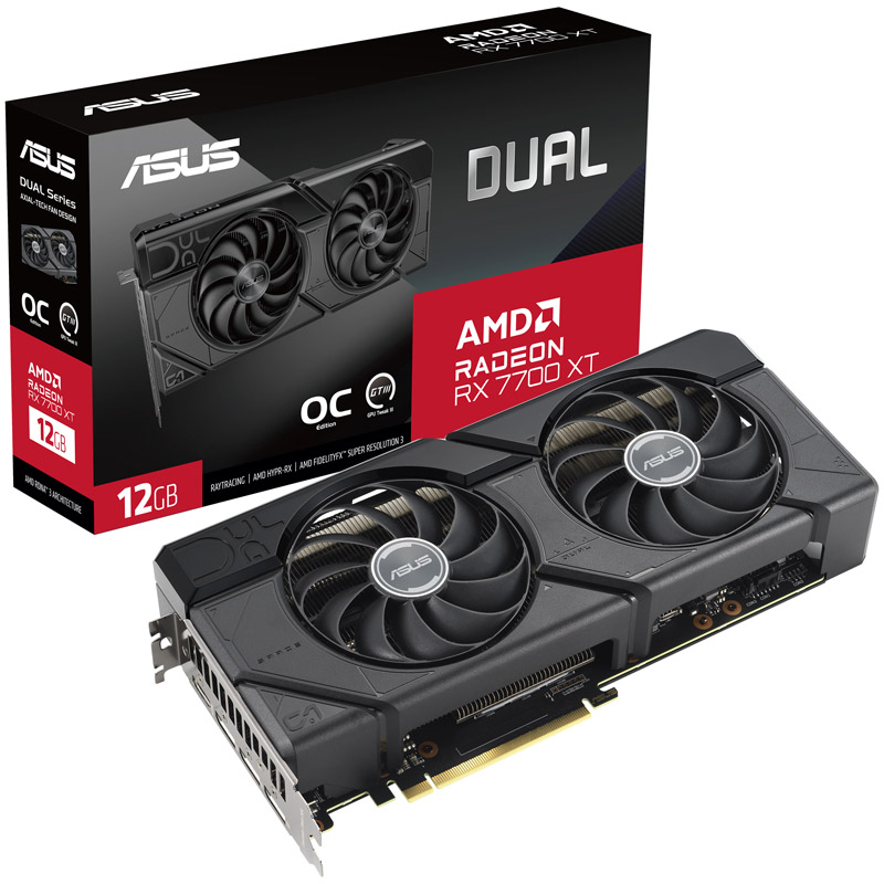 Asus Dual RX 7700 XT OC 12GB GDDR6 PCI-Express Graphics Card