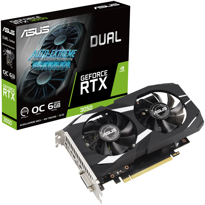 Asus GeForce RTX 3050 Dual OC 6GB GDDR6 PCI-Express Graphics Card