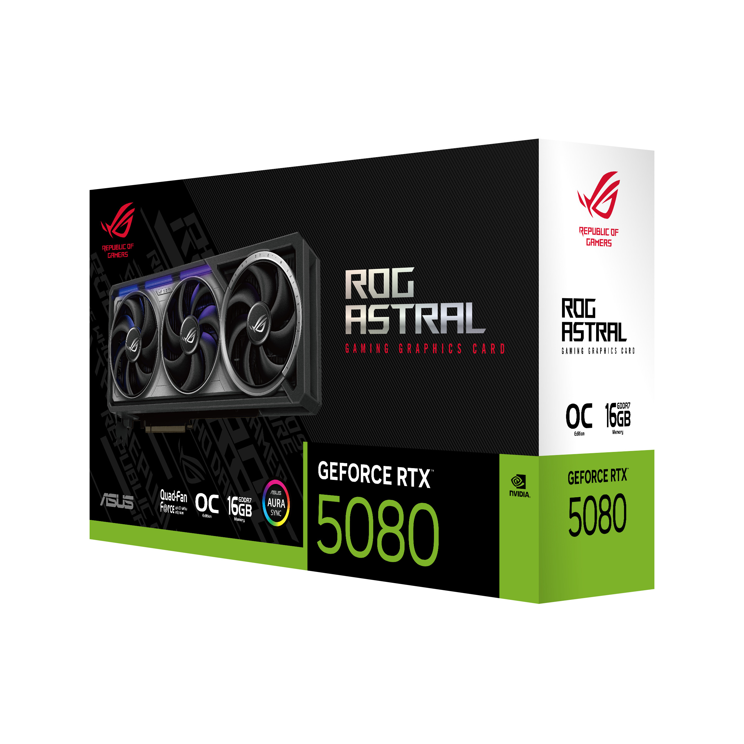 Asus - Asus GeForce RTX 5080 ROG Astral OC 16GB GDDR7 PCI-Express Graphics Card