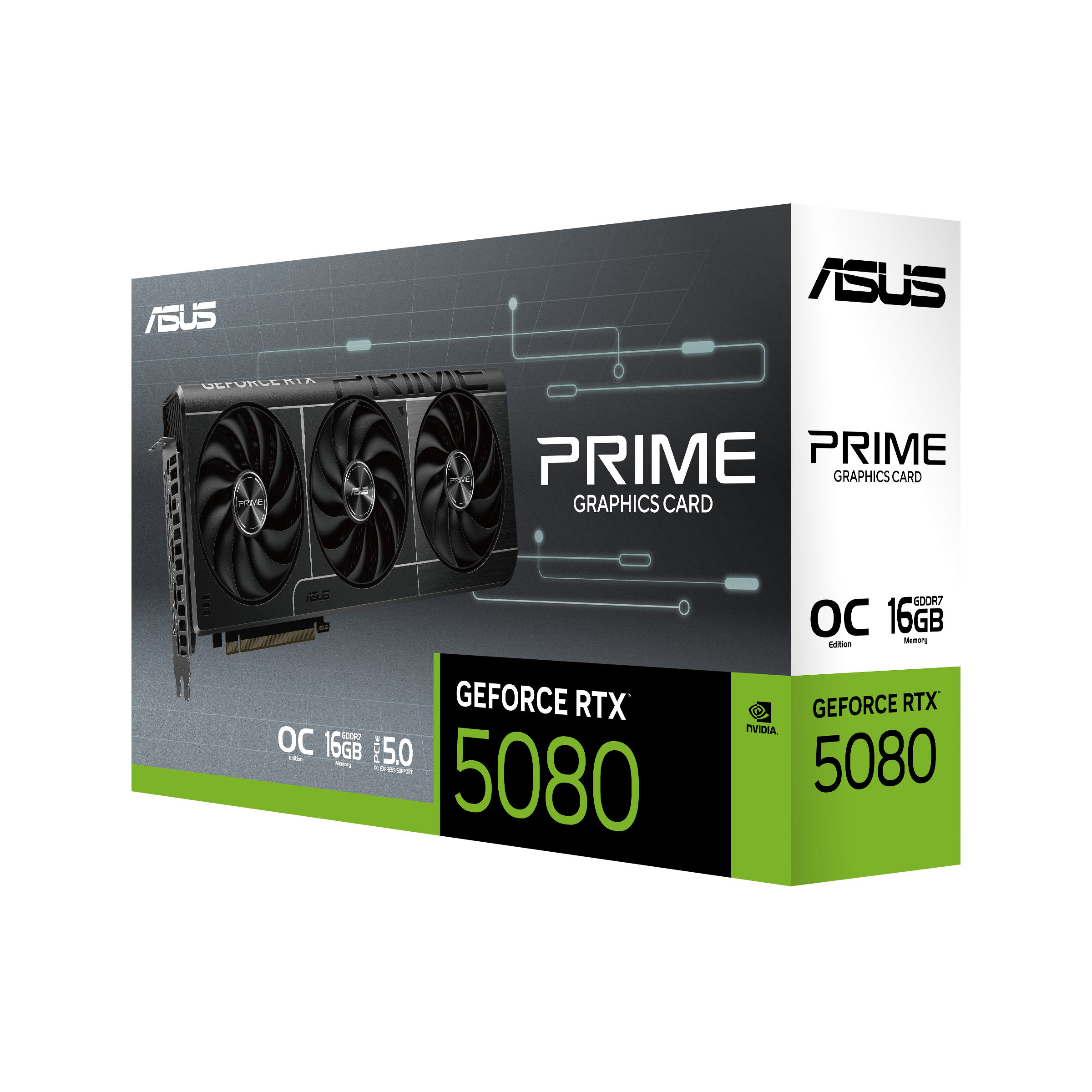 Asus - Asus GeForce RTX 5080 Prime OC 16GB GDDR7 PCI-Express Graphics Card