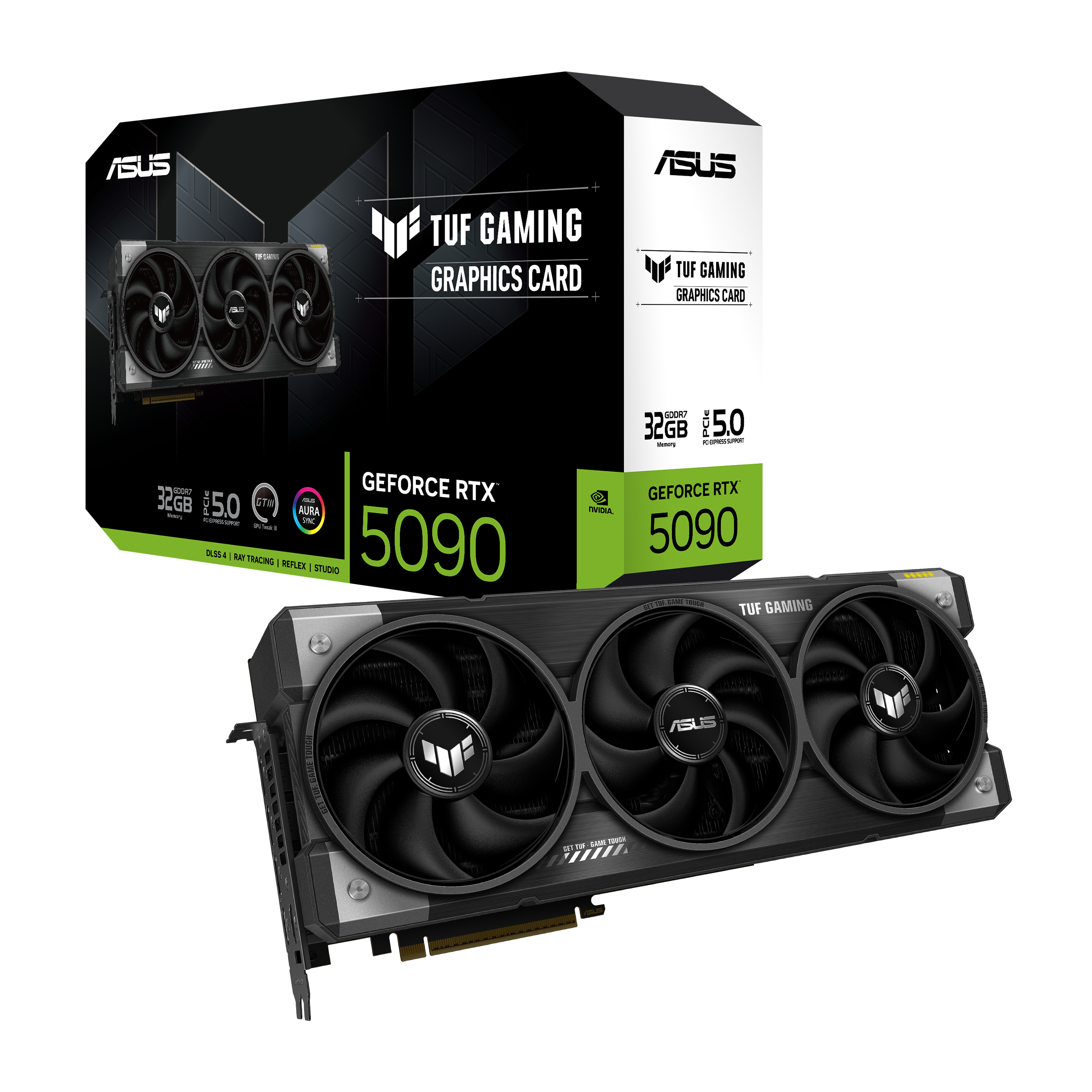 Asus GeForce RTX 5090 TUF Gaming 32GB GDDR7 PCI-Express Graphics Card - NVIDIA RTX 5090 graphics card from Overclockers