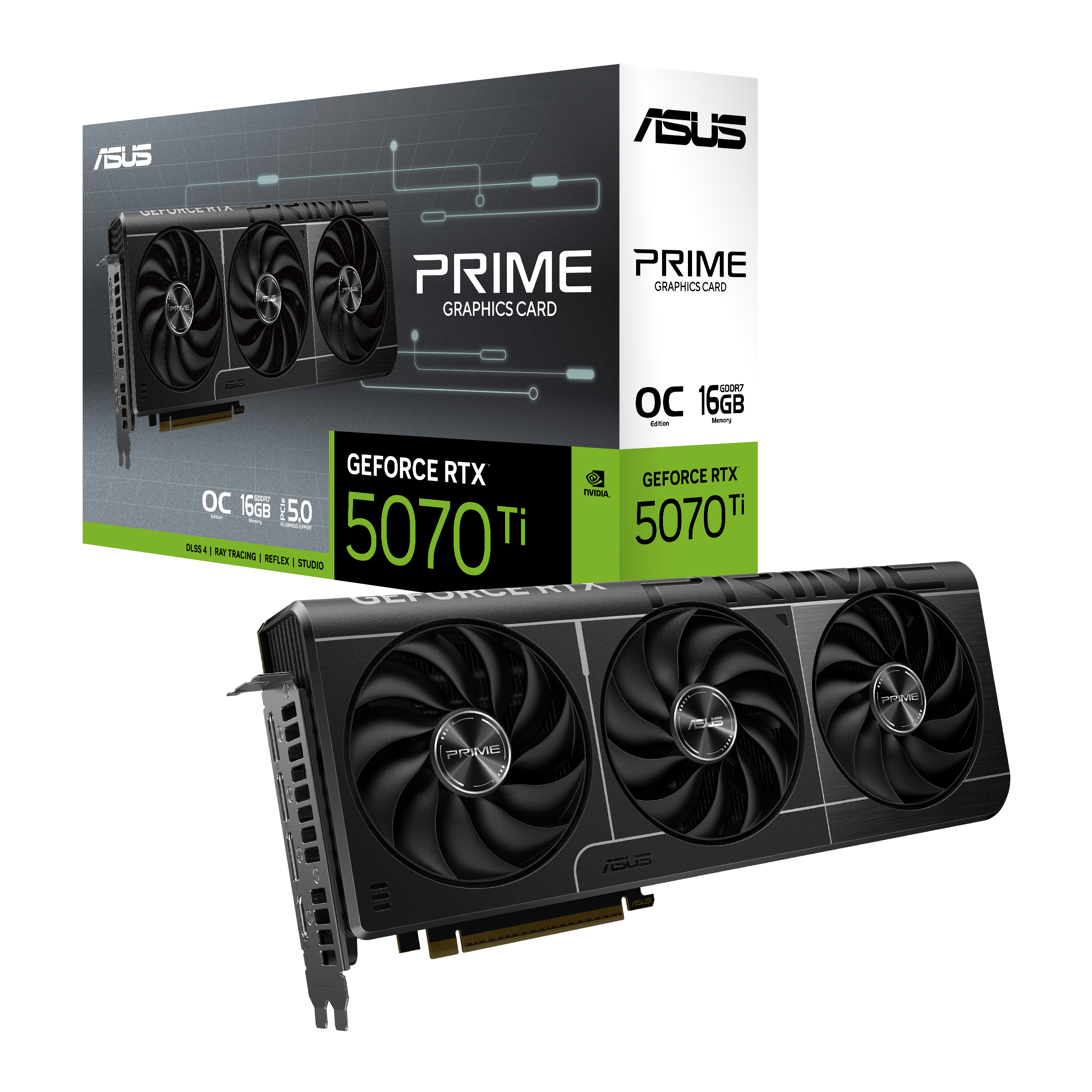 Asus GeForce RTX 5070Ti Prime OC 16GB GDDR7 PCI-Express Graphics Card