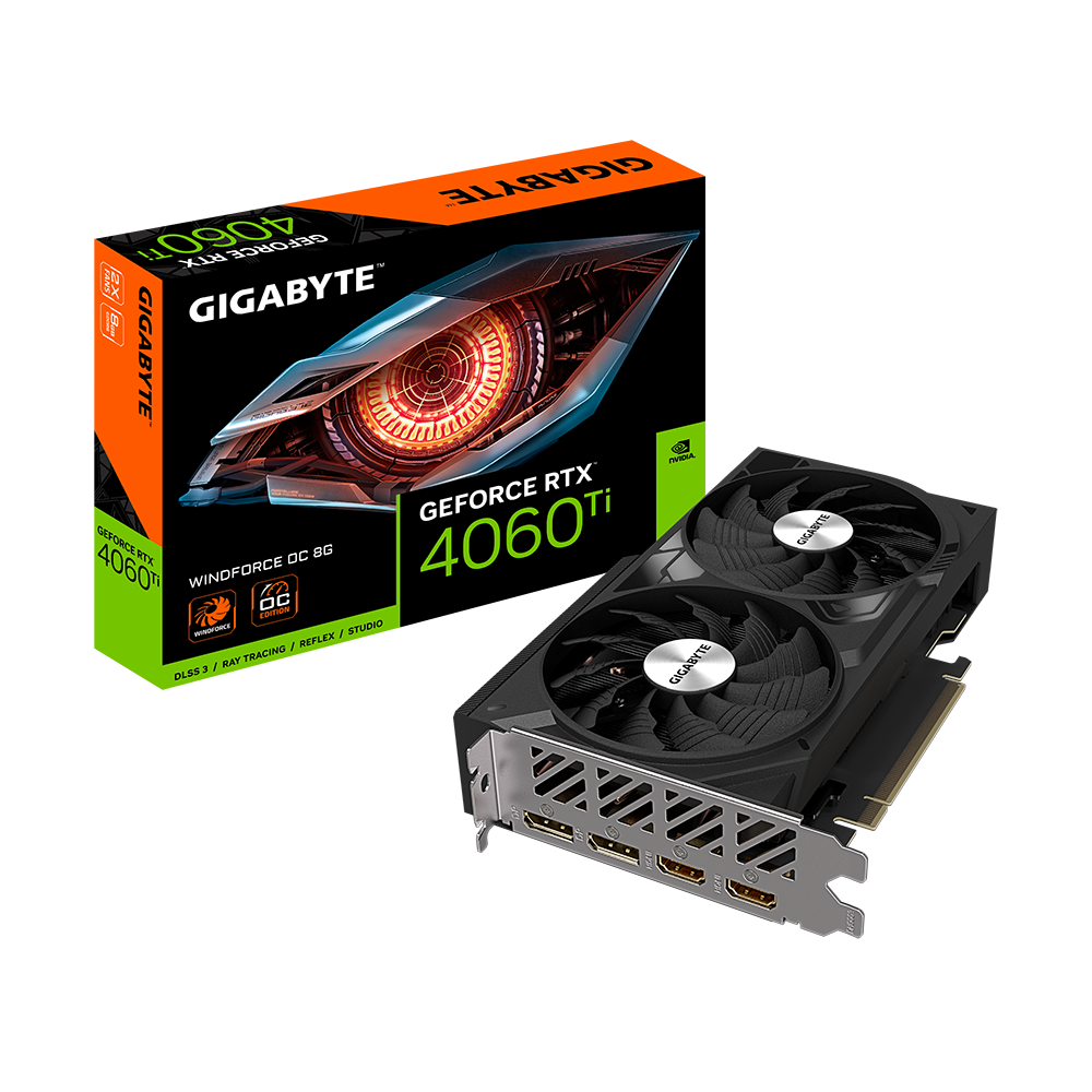 Gigabyte GeForce RTX­­ 4060 Ti WINDFORCE 8GB GDDR6 PCI-Express Graphics Card